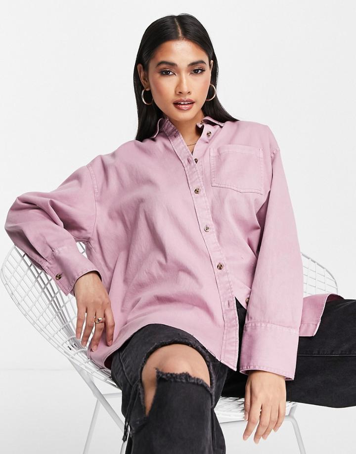 Whistles Denim Shirt In Pink