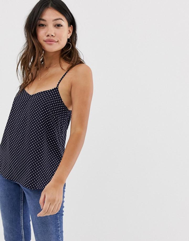 Brave Soul Tania Cami Top In Spot - Navy