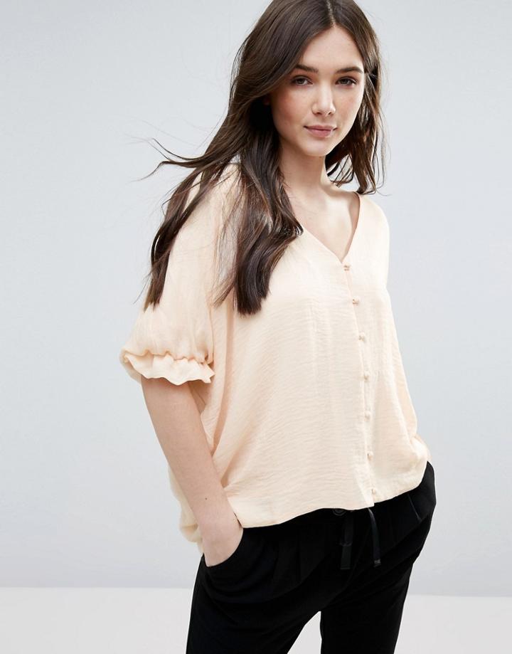 D.ra Reign Button Front Top - Cream
