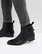 Hugo Cult Stud Leather Chelsea Boots In Black - Black