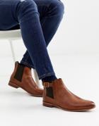 River Island Chelsea Boots With Buckle In Brown