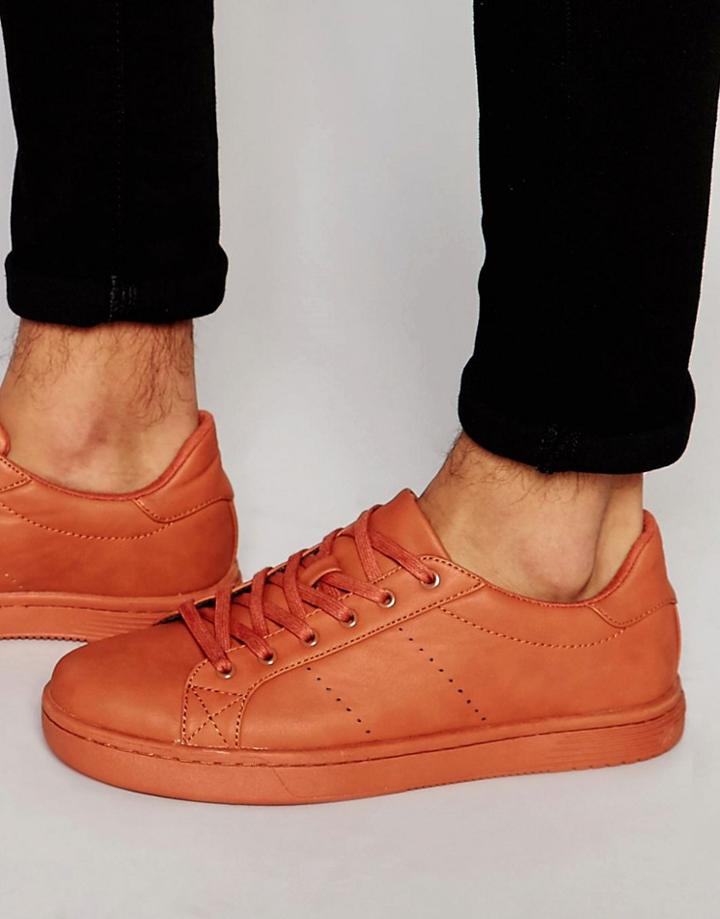 Asos Sneakers In Block Orange - Orange