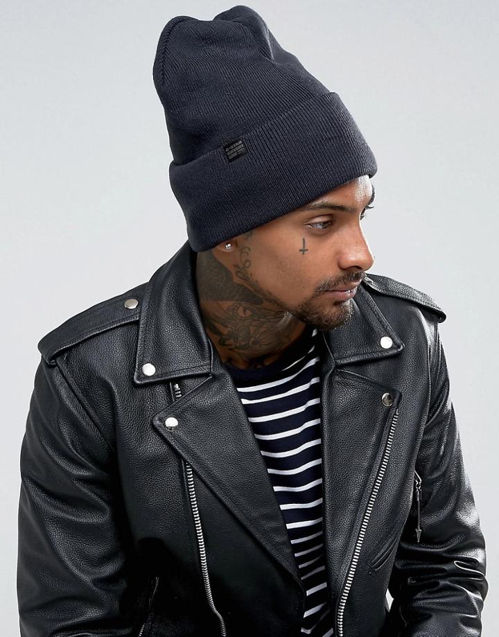 G-star Effo Beanie In Blue - Blue
