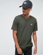 Adidas Originals Fallen Future T-shirt In Khaki Br1811 - Green