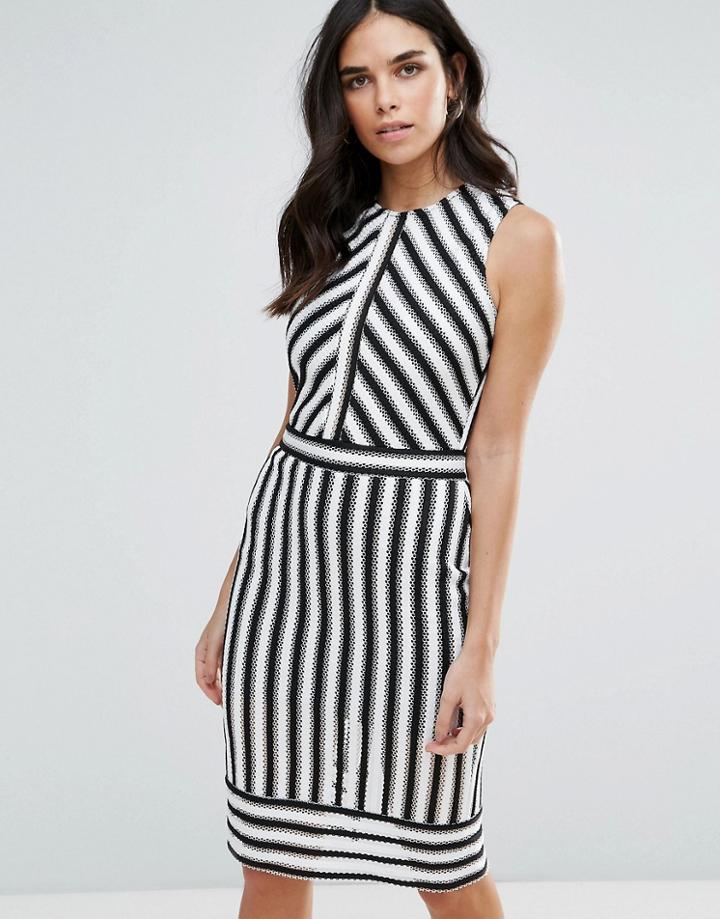 Liquorish Print Midi Dresss - Black