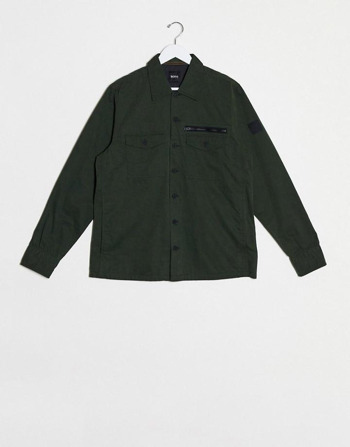 Boss Lovel Lightweight Jacket In Khaki-green
