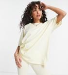 Only Petite Exclusive 2 Pack T-shirt And Legging Shorts In Lemon-yellow