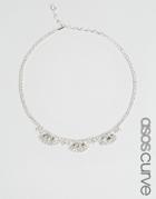 Asos Curve Bridal Jewel Choker Necklace - Crystal