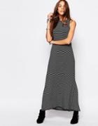 Pull & Bear Jersey Maxi Dress - Striped