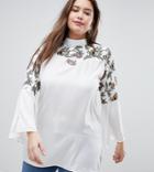 Ax Paris Plus Floral Panel Tunic - Multi