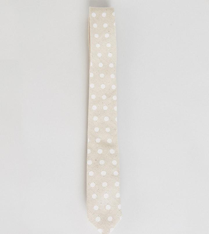 Noak Linen Tie In Spot - Beige