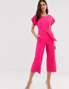 Closet Kimono Cropped Leg Jumpsuit - Pink