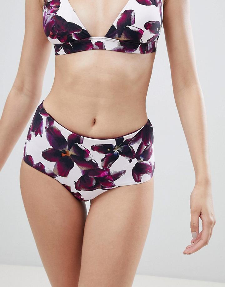Y.a.s Floral High Waisted Bikini Bottoms-multi