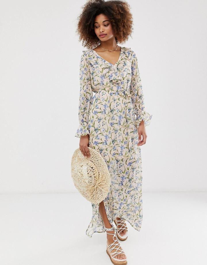 Gilli Floral Maxi Dress With Ruffle Detail - Multi