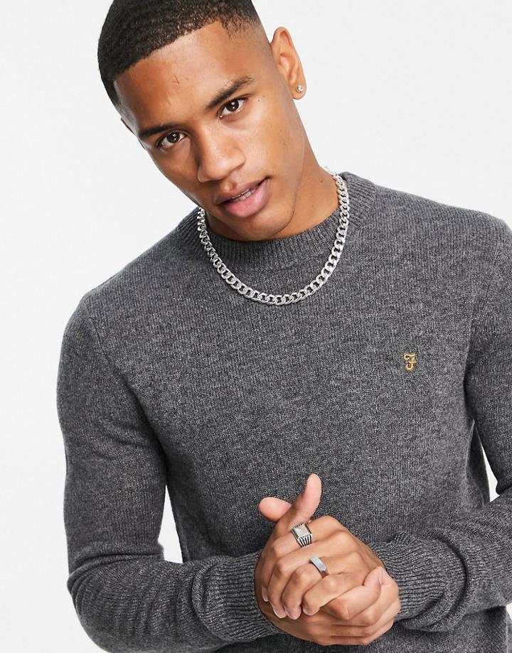 Farah Birchall Sweater In Gray-grey