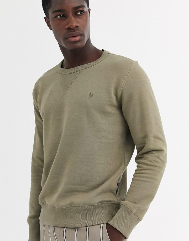 French Connection Logo Crew Neck Sweat-green