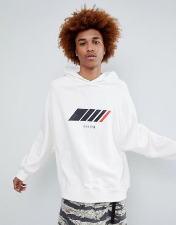 Antimatter Logo Hoodie In White - White