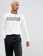 Timberland Long Sleeve Top With Reflective Front Logo In White - White
