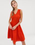 Y.a.s Caia Sleeveless Skater Dress-red