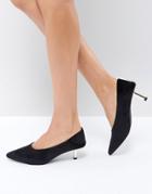St Sana Heel Interest Pointed Shoe-black
