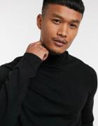 Bershka Roll Neck Sweater In Black