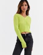 Daisy Street Fitted Cardigan-green