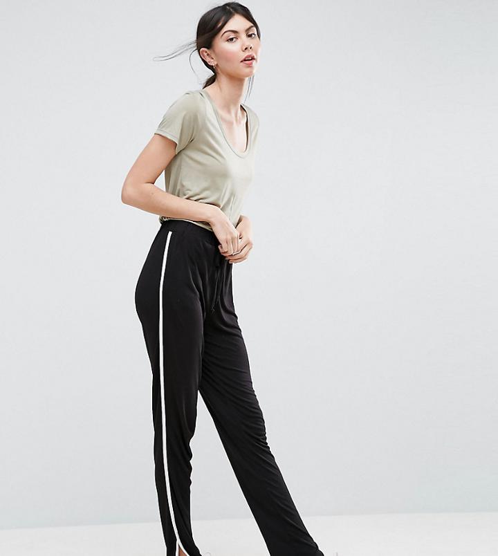 Asos Tall Contrast Bind Curved Hem Light Weight Joggers - Multi