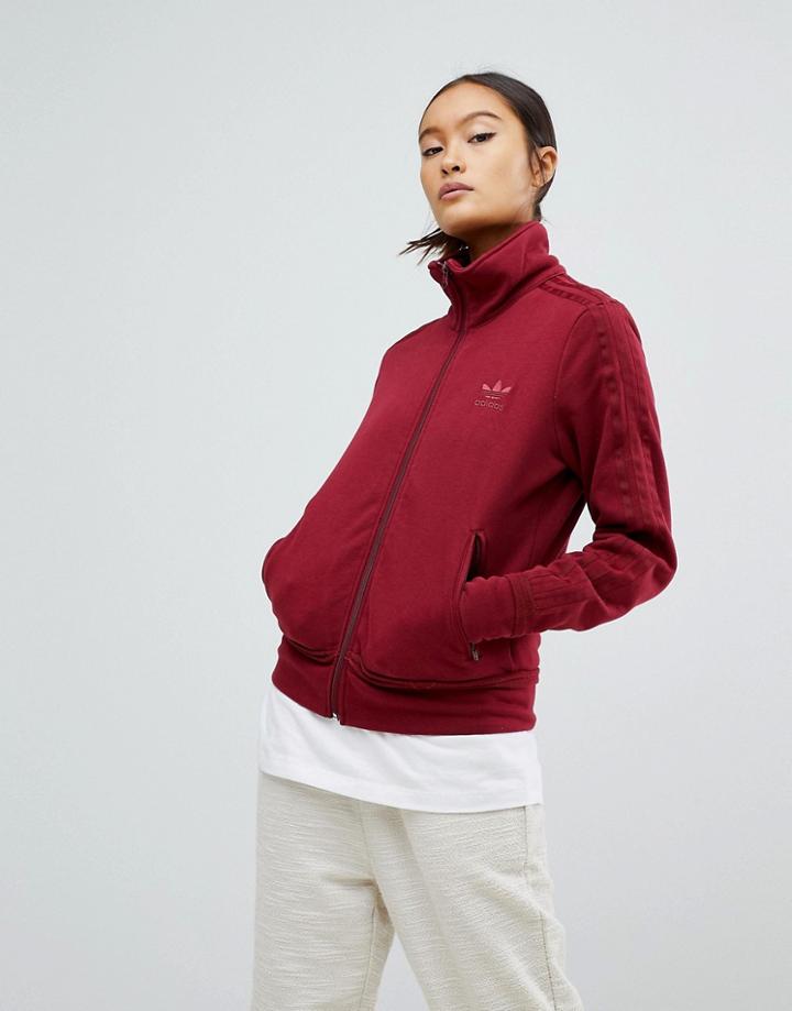 Adidas Originals Firebird Track Top In Burgundy - Pink