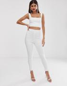 Vesper Tailored Pants Two-piece In White - White