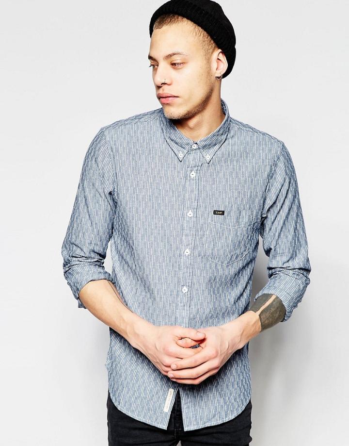 Lee Button Down Shirt - Blue