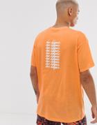 Due Diligence T-shirt With Back Logo In Orange - Orange