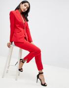 Asos Design Red Suit Slim Pants - Red