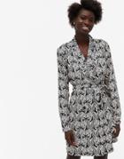 Monki Lisen Tiger Print Mini Shirt Dress In Multi