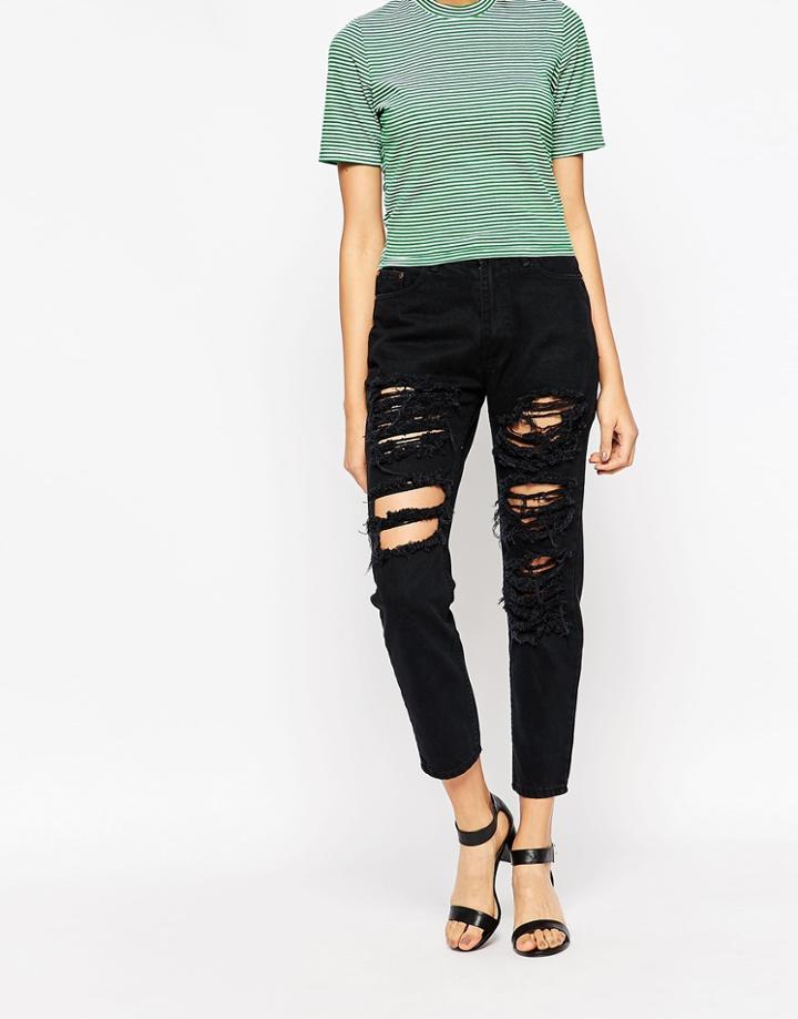 Tired Of Tokyo Distressed Jean - Black