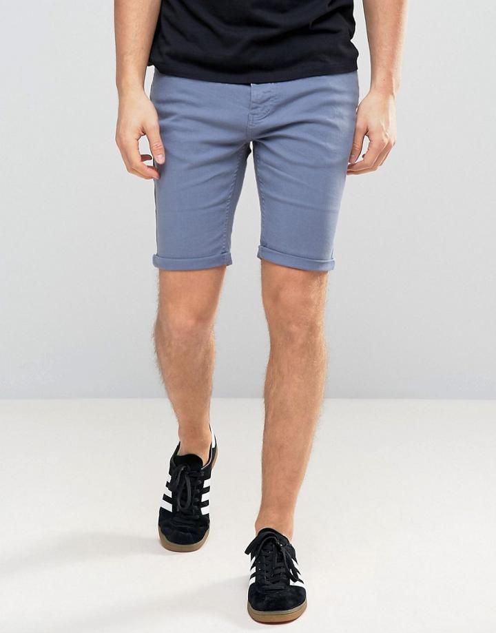 Threadbare Colored Denim Short - Blue