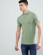 Asos Design Muscle Fit Polo In Jersey - Green