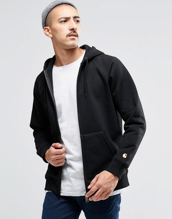 Carhartt Wip Chase Zip Up Hoodie - Black