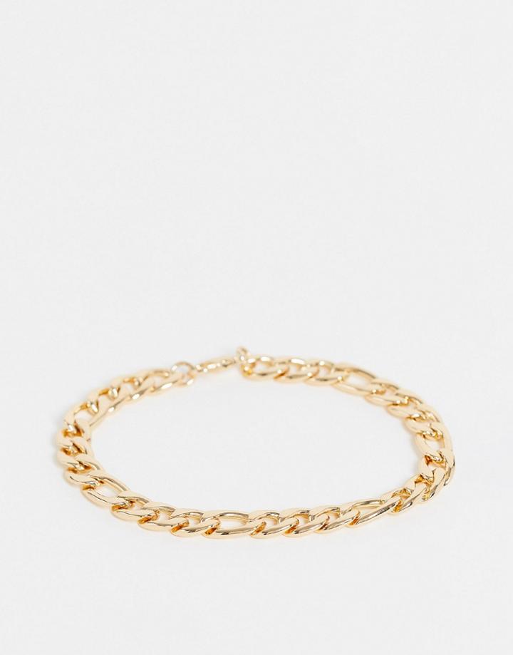 Topman Snake Chain Bracelet In Gold