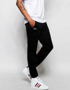 Kappa Track Pants With Side Zips - Black