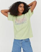 Pull & Bear Graphic T-shirt In Green