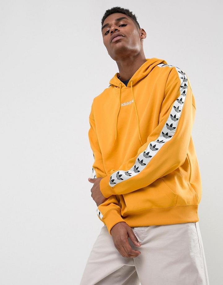 Adidas Originals Adicolor Tnt Tape Hoodie In Yellow Az8127 - Yellow