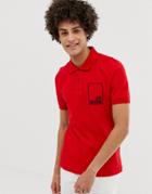 Love Moschino Box Logo Polo Shirt - Red