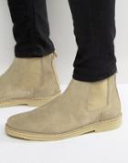 Selected Homme Royce Suede Chelsea Boots - Beige
