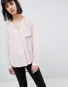 Selected Eco Long Sleeved Shirt In Recycled Fabric - Pink