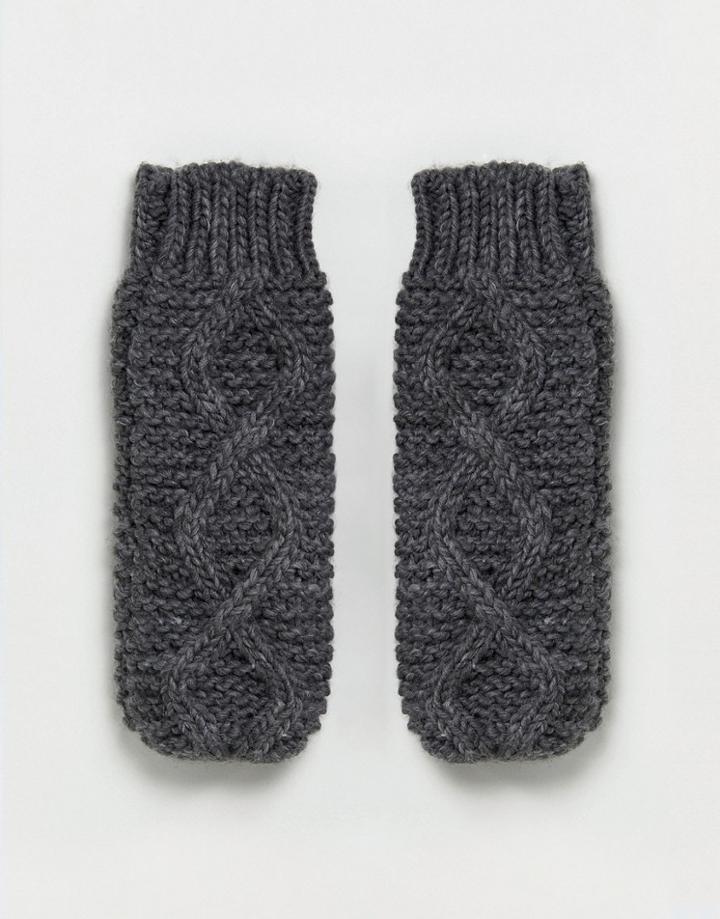Only Knitted Mittens - Gray