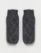 Only Knitted Mittens - Gray