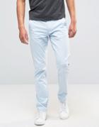 Selected Homme Slim Fit Chino With Leather Belt - Blue