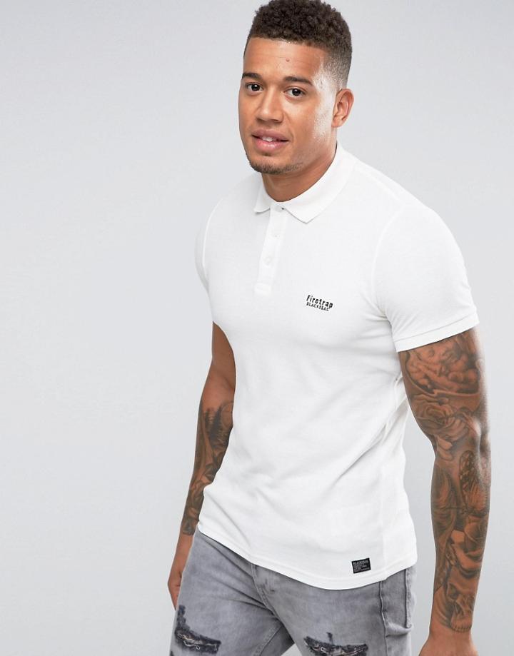 Firetrap Oil Washed Polo Shirt - White