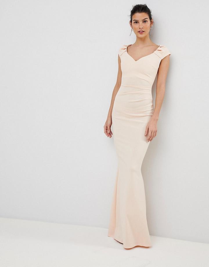 City Goddess Pleated Maxi Dress - Pink