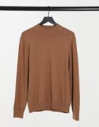 Champion Reverse Weave Script Logo Mock Neck Crew Sweater In Black